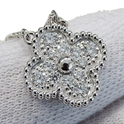 Van Cleef & Arpels ヴァンクリーフ＆アーペル ヴィンテージアルハンブラ ネックレス 750WG ダイヤモンド レディース 磨き済み【中古】
