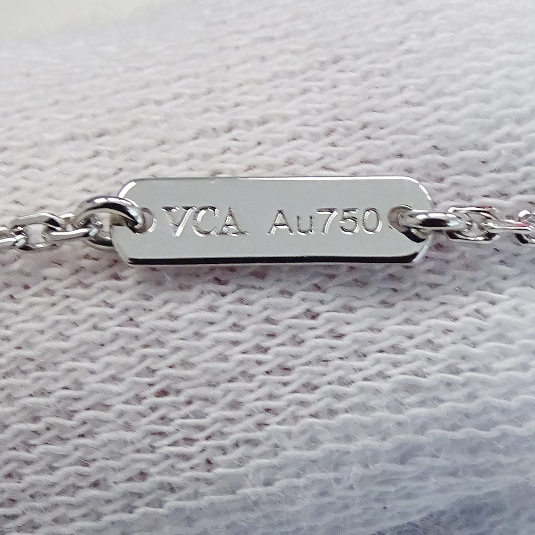 Van Cleef & Arpels ヴァンクリーフ＆アーペル ヴィンテージアルハンブラ ネックレス 750WG ダイヤモンド レディース 磨き済み【中古】