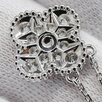 Van Cleef & Arpels ヴァンクリーフ＆アーペル ヴィンテージアルハンブラ ネックレス 750WG ダイヤモンド レディース 磨き済み【中古】
