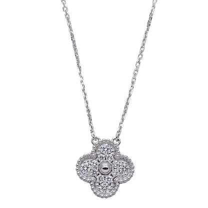 Van Cleef & Arpels ヴァンクリーフ＆アーペル ヴィンテージアルハンブラ ネックレス 750WG ダイヤモンド レディース 磨き済み【中古】