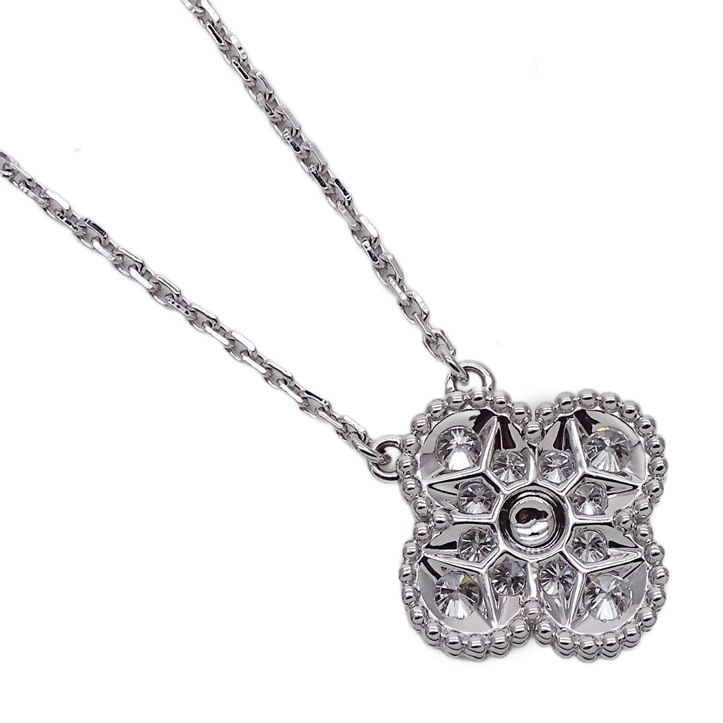 Van Cleef & Arpels ヴァンクリーフ＆アーペル ヴィンテージアルハンブラ ネックレス 750WG ダイヤモンド レディース 磨き済み【中古】