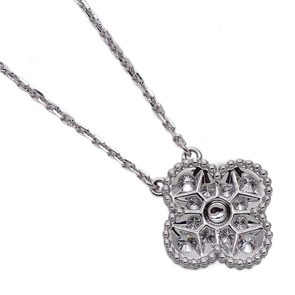 Van Cleef & Arpels ヴァンクリーフ＆アーペル ヴィンテージアルハンブラ ネックレス 750WG ダイヤモンド レディース 磨き済み【中古】