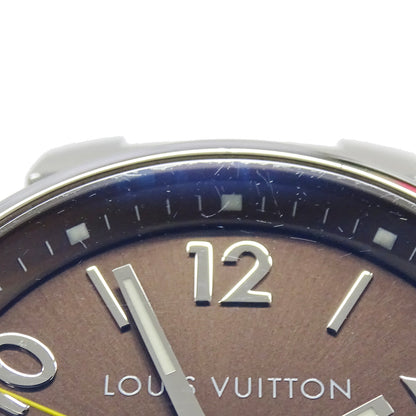 LOUIS VUITTON ルイ・ヴィトン タンブール Q1111 メンズ 腕時計 クオーツ QZ ステンレス レザー 磨き済み【中古】