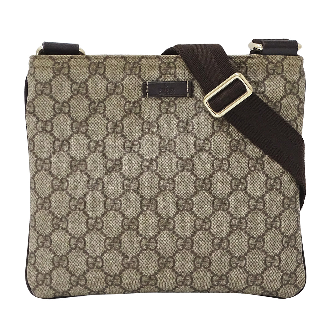 GUCCI グッチ ショルダーバッグ ベージュ ブラウン 201538 GGプラス レディース メンズ 【中古】