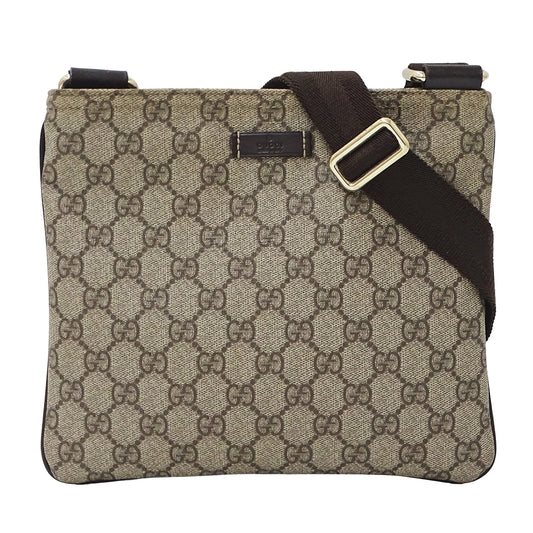 GUCCI グッチ ショルダーバッグ ベージュ ブラウン 201538 GGプラス レディース メンズ 【中古】