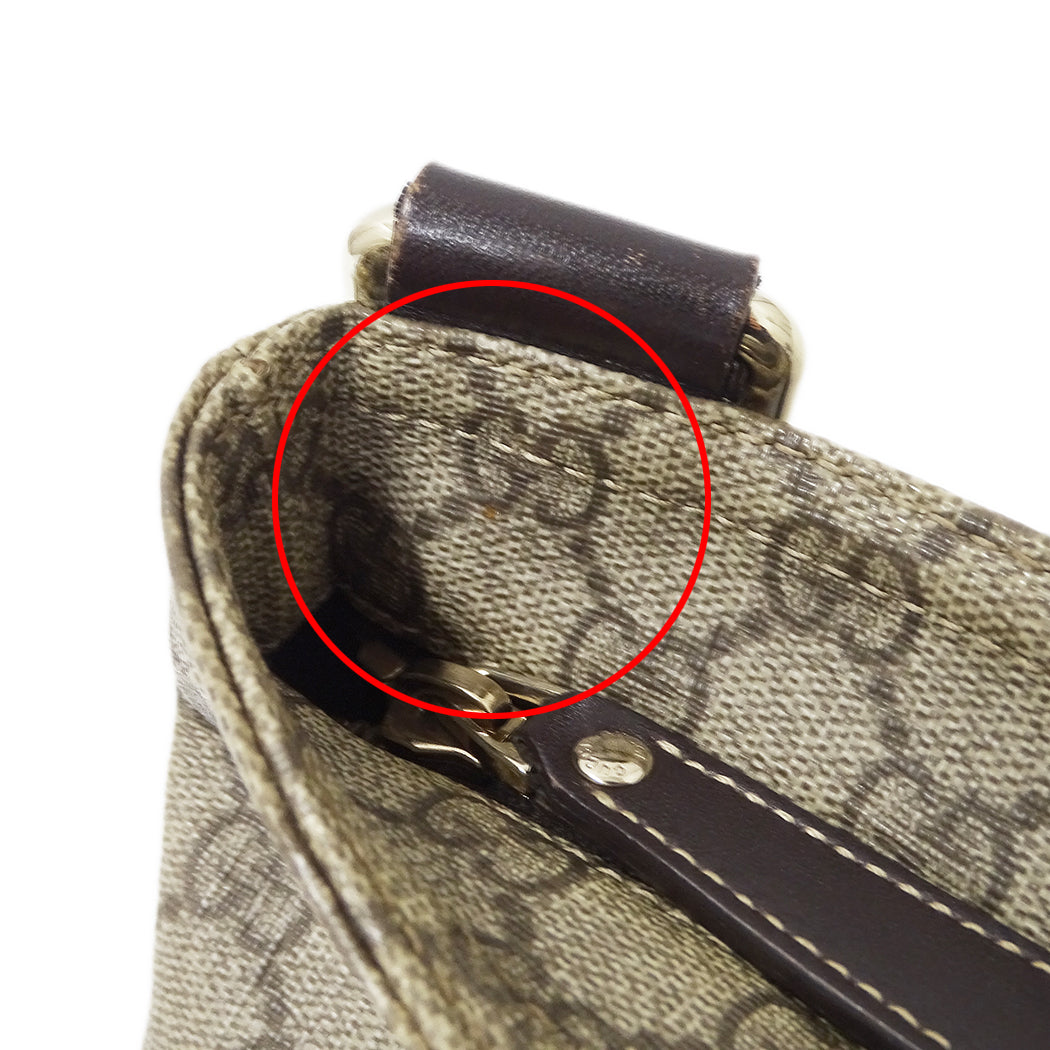 GUCCI グッチ ショルダーバッグ ベージュ ブラウン 201538 GGプラス レディース メンズ 【中古】
