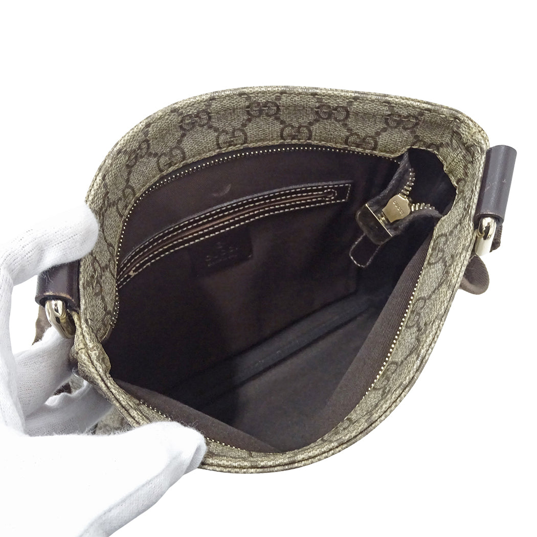 GUCCI グッチ ショルダーバッグ ベージュ ブラウン 201538 GGプラス レディース メンズ 【中古】