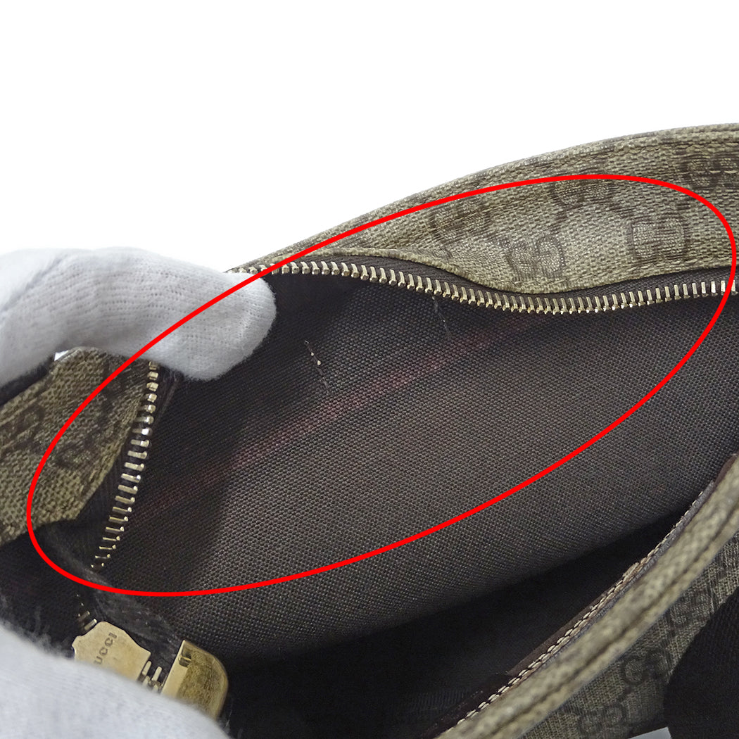 GUCCI グッチ ショルダーバッグ ベージュ ブラウン 201538 GGプラス レディース メンズ 【中古】