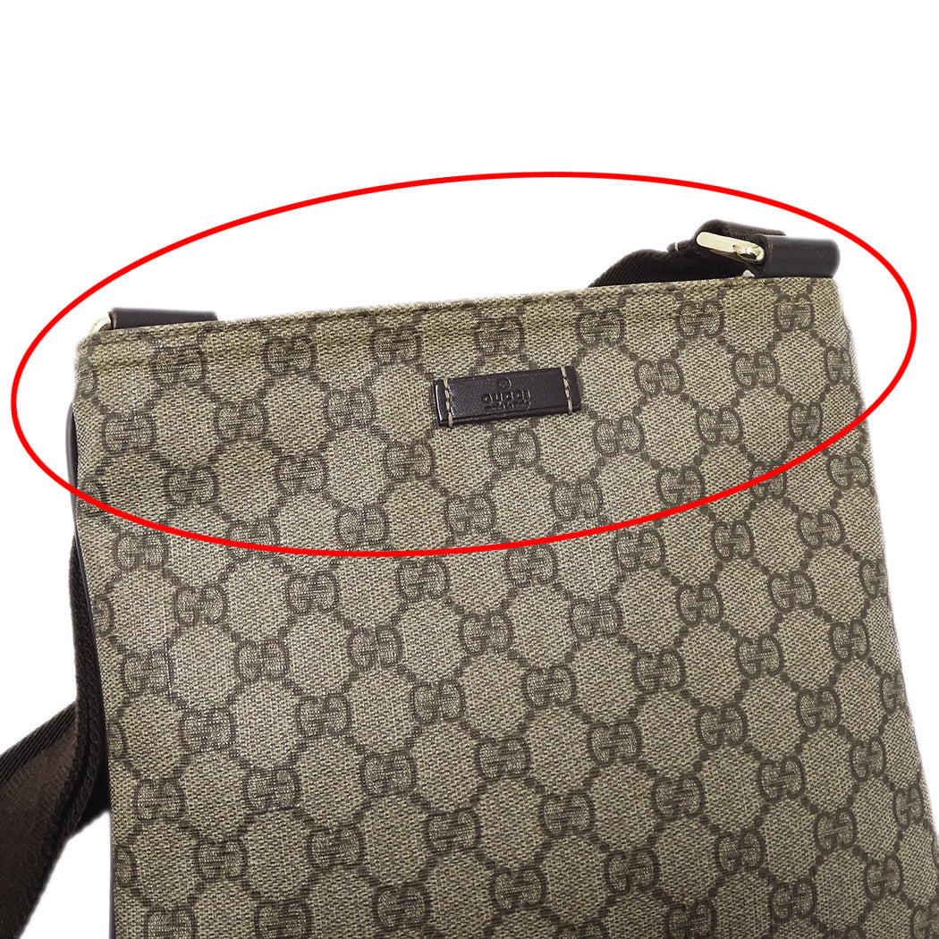 GUCCI グッチ ショルダーバッグ ベージュ ブラウン 201538 GGプラス レディース メンズ 【中古】