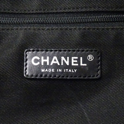 CHANEL シャネル ハンドバッグ ワイルドステッチ ブラック シルバー金具 レザー レディース 【中古】