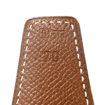 HERMES エルメス Hベルト ベルト ブラック ゴールド金具 ボックスカーフ レディース 【中古】