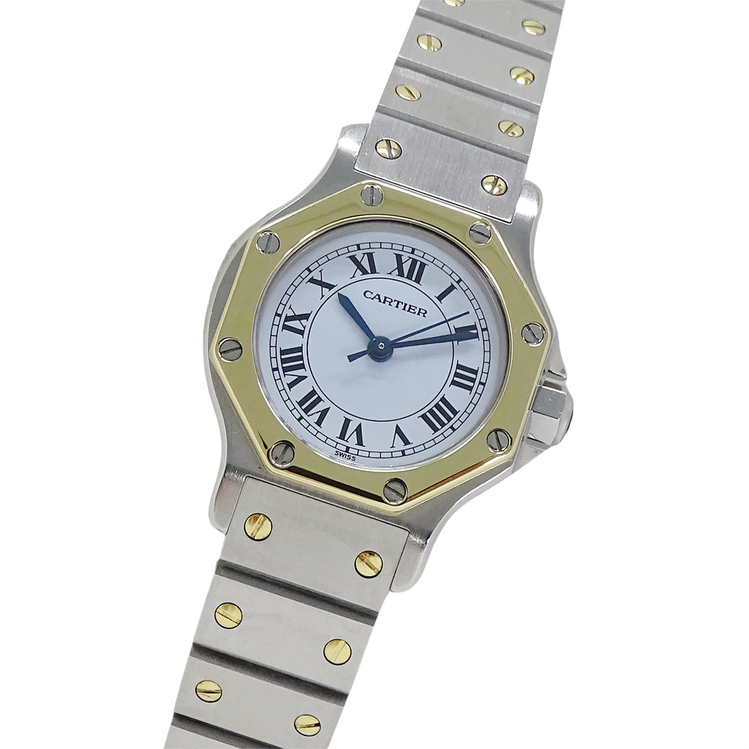 Cartier カルティエ サントス オクタゴン レディース 腕時計 自動巻き AT SS YG 磨き済み【中古】