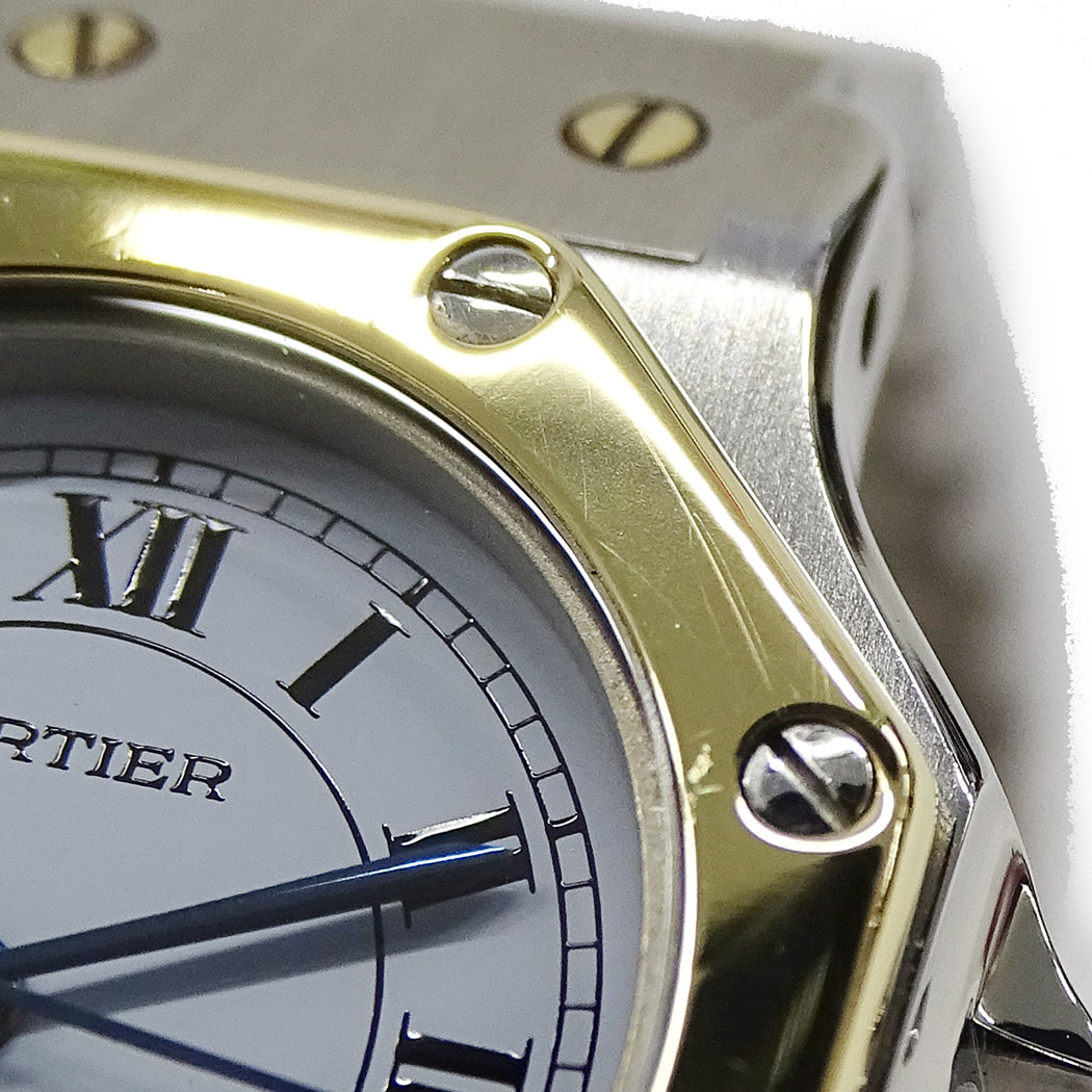 Cartier カルティエ サントス オクタゴン レディース 腕時計 自動巻き AT SS YG 磨き済み【中古】