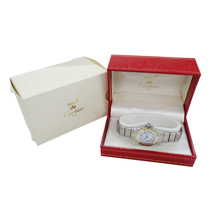 Cartier カルティエ サントス オクタゴン レディース 腕時計 自動巻き AT SS YG 磨き済み【中古】