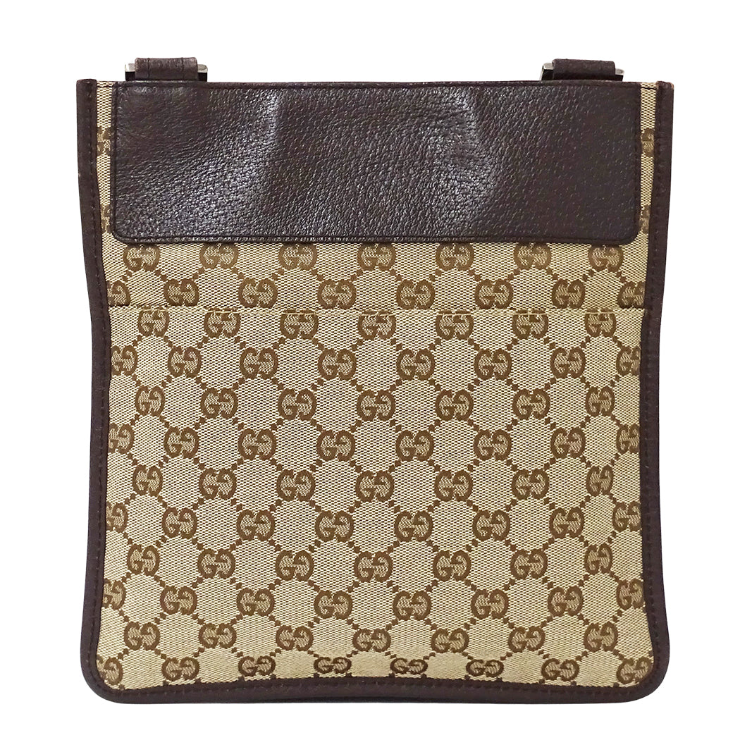 GUCCI グッチ ショルダーバッグ ベージュ ブラウン 27639 GGキャンバス レディース 【中古】