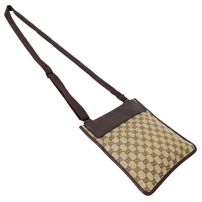 GUCCI グッチ ショルダーバッグ ベージュ ブラウン 27639 GGキャンバス レディース 【中古】
