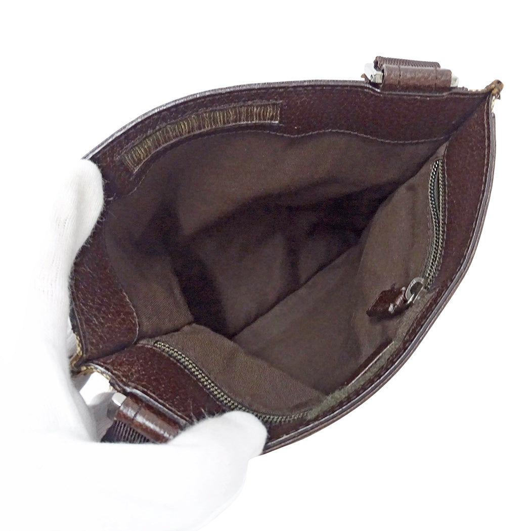 GUCCI グッチ ショルダーバッグ ベージュ ブラウン 27639 GGキャンバス レディース 【中古】