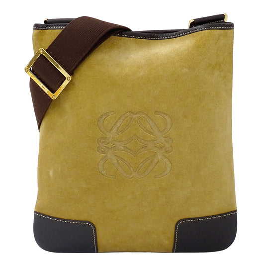 LOEWE ロエベ ショルダーバッグ ベージュ スエード レディース 【中古】