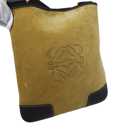 LOEWE ロエベ ショルダーバッグ ベージュ スエード レディース 【中古】