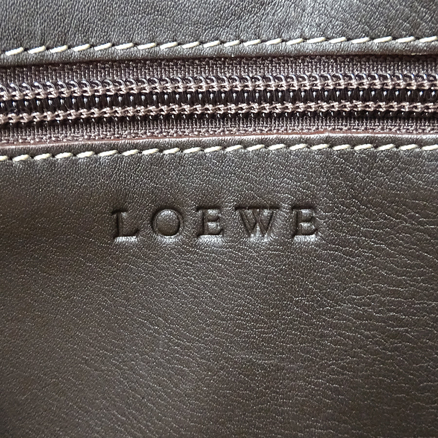 LOEWE ロエベ ショルダーバッグ ベージュ スエード レディース 【中古】