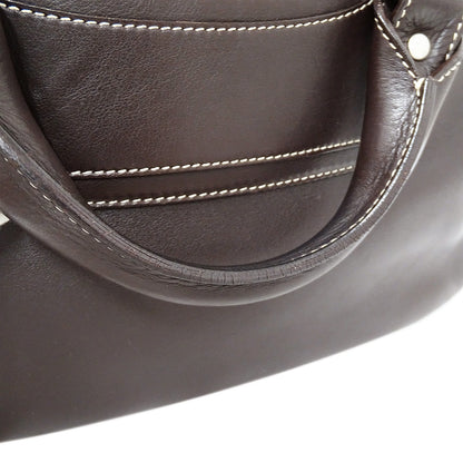 CELINE セリーヌ ハンドバッグ ブギーバッグ ダークブラウン レザー レディース 【中古】
