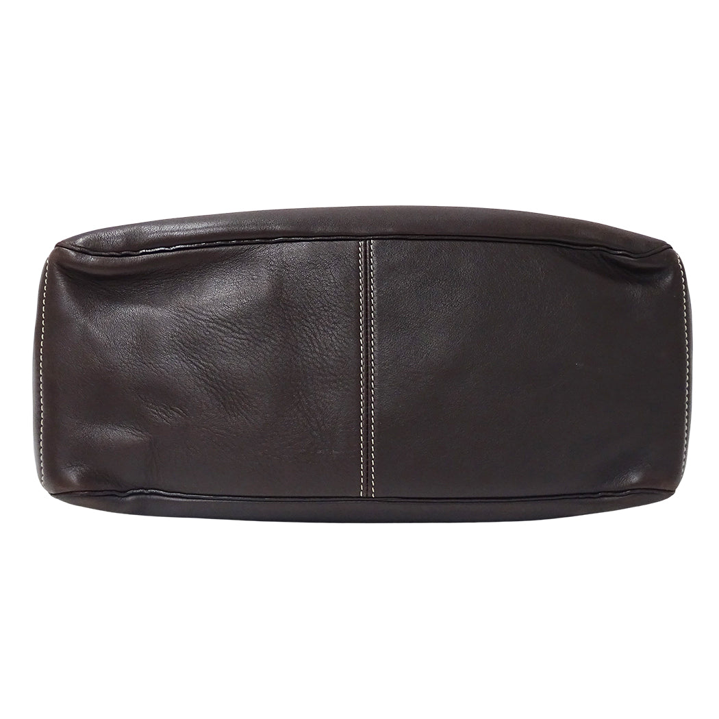 CELINE セリーヌ ハンドバッグ ブギーバッグ ダークブラウン レザー レディース 【中古】