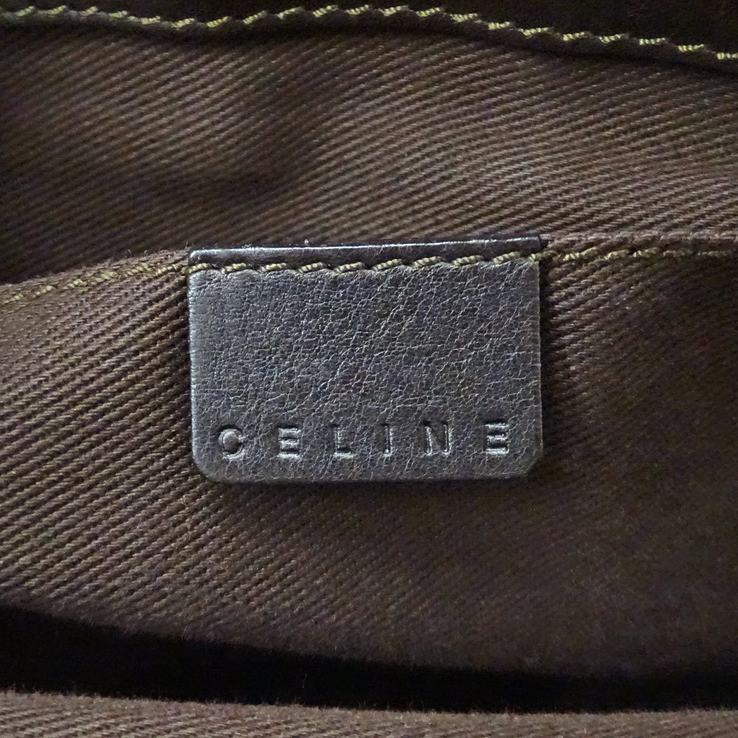 CELINE セリーヌ ハンドバッグ ブギーバッグ ダークブラウン レザー レディース 【中古】