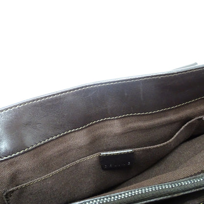 CELINE セリーヌ ハンドバッグ ブギーバッグ ダークブラウン レザー レディース 【中古】