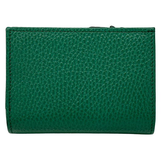 GUCCI グッチ ダブルG 二つ折りウォレット 772738 財布 プチマーモント グリーン レザー レディース 【中古】