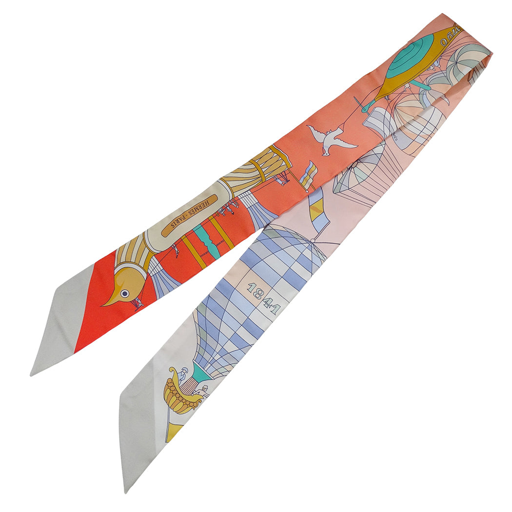 HERMES エルメス ツイリー Les Folies du Ciel 大空の狂気 スカーフ マルチ 061722S 14 シルク レディース 【中古】