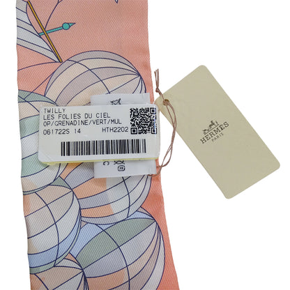 HERMES エルメス ツイリー Les Folies du Ciel 大空の狂気 スカーフ マルチ 061722S 14 シルク レディース 【中古】