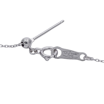 La Soma ラソマ ネックレス K18WG ダイヤモンド イニシャル "F" レディース 磨き済み【中古】