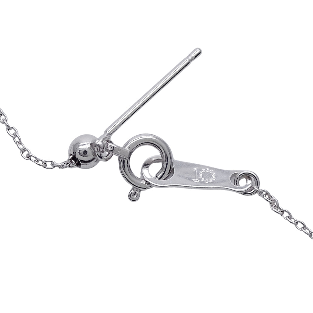 La Soma ラソマ ネックレス K18WG ダイヤモンド イニシャル "F" レディース 磨き済み【中古】