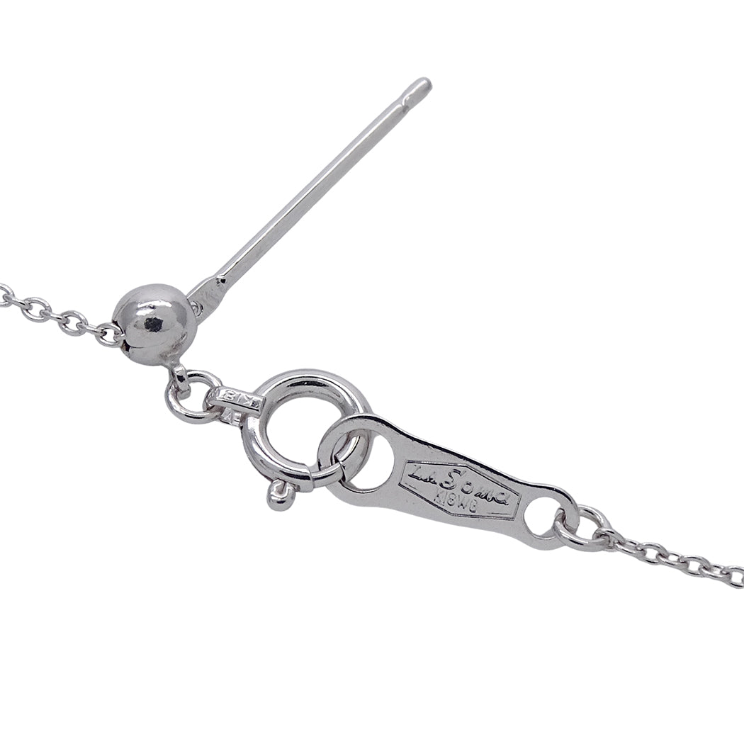 La Soma ラソマ ネックレス K18WG ダイヤモンド イニシャル "E" レディース 磨き済み【中古】