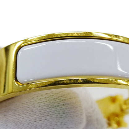 HERMES エルメス バングル クリックH GP ゴールド ホワイト レディース 【中古】