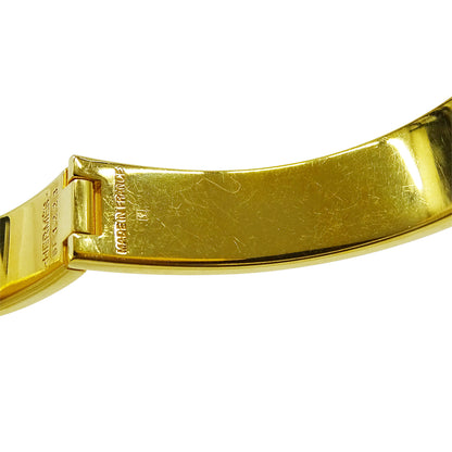 HERMES エルメス バングル クリックH GP ゴールド ホワイト レディース 【中古】