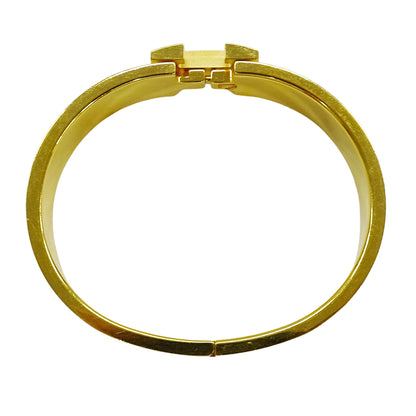 HERMES エルメス バングル クリックH GP ゴールド ホワイト レディース 【中古】