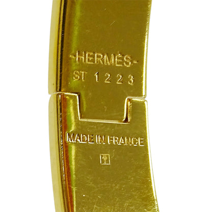 HERMES エルメス バングル クリックH GP ゴールド ホワイト レディース 【中古】