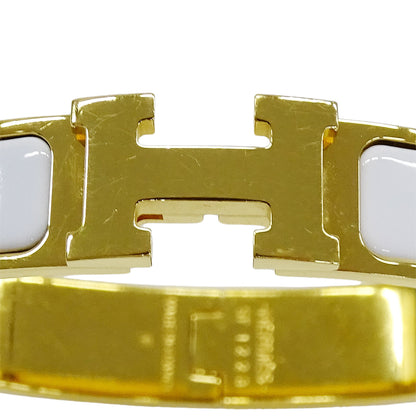 HERMES エルメス バングル クリックH GP ゴールド ホワイト レディース 【中古】