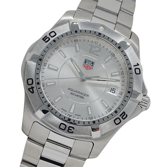 TAG Heuer タグホイヤー アクアレーサー WAF1112 BA0801 メンズ 腕時計 デイト クオーツ QZ 磨き済み【中古】