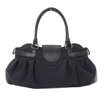 Ferragamo フェラガモ トートバッグ ガンチーニ ブラック 黒 キャンバス レディース 【中古】