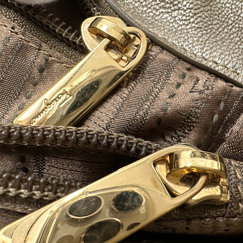 Ferragamo フェラガモ 2wayバッグ ヴァラ ゴールド レザー レディース 【中古】