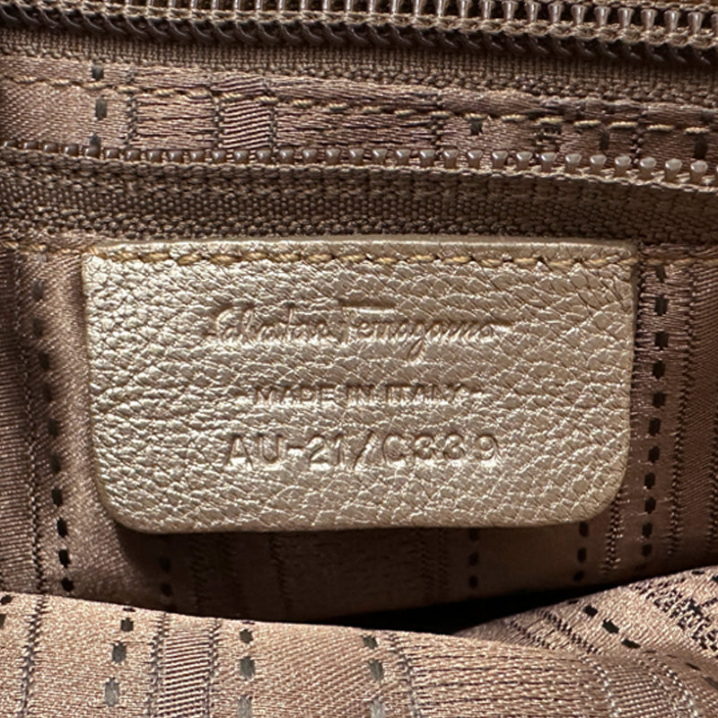 Ferragamo フェラガモ 2wayバッグ ヴァラ ゴールド レザー レディース 【中古】