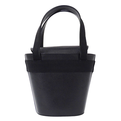 Ferragamo フェラガモ ハンドバッグ ヴァラリボン ブラック レザー レディース 【中古】