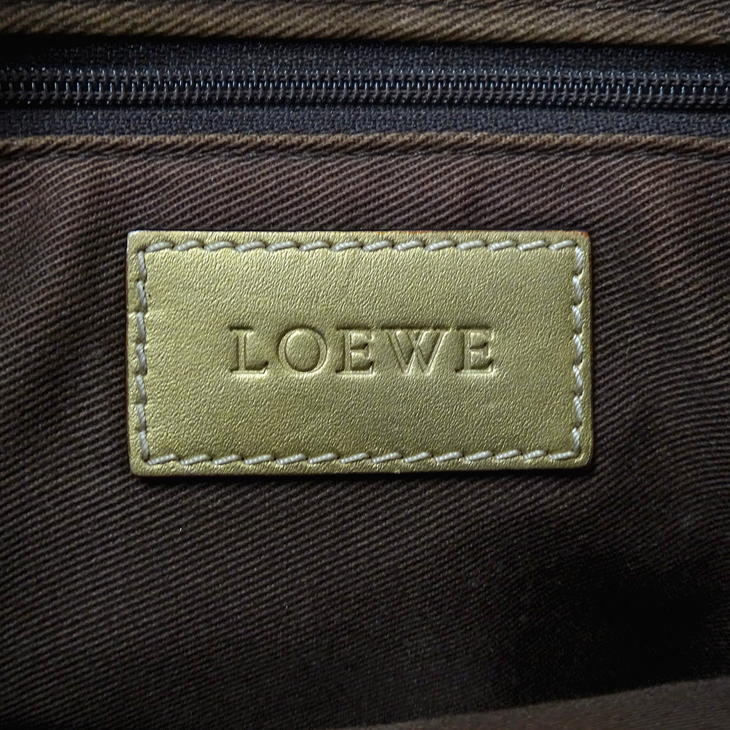 LOEWE ロエベ ショルダーバッグ ホワイト ゴールド PVC レディース 【中古】