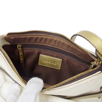LOEWE ロエベ ショルダーバッグ ホワイト ゴールド PVC レディース 【中古】