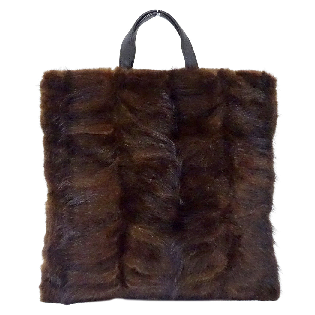 LOEWE ロエベ ハンドバッグ ブラウン ファー レディース 【中古】