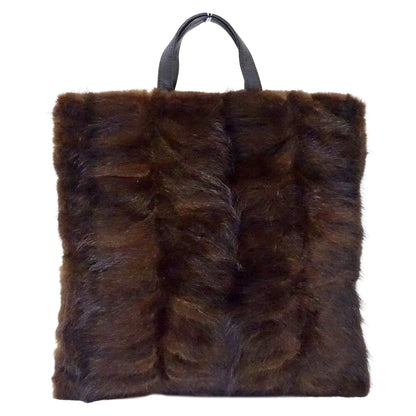 LOEWE ロエベ ハンドバッグ ブラウン ファー レディース 【中古】