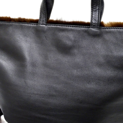 LOEWE ロエベ ハンドバッグ ブラウン ファー レディース 【中古】