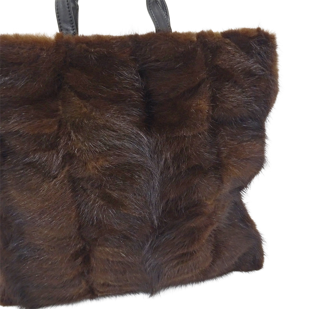LOEWE ロエベ ハンドバッグ ブラウン ファー レディース 【中古】